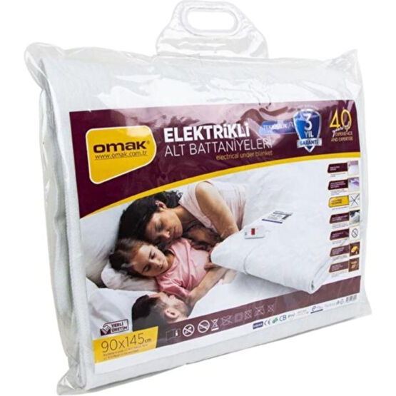 Omak Tek Kişilik Elektrikli Battaniye - Beyaz - 90 x 145 cm Elektrikli Battaniyeler Fiyatı