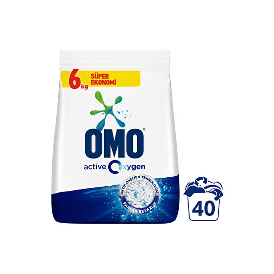 Omo Active Oxygen Etkili Toz Çamaşır Deterjanı Beyazlar Için Leke Çıkarıcı 6 Kg