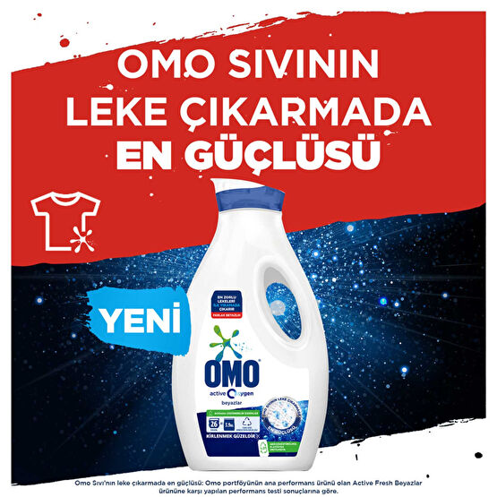 Omo Sıvı Çamaşır Deterjanı 1,69 lt 26 Yıkama Active Oxygen Beyaz