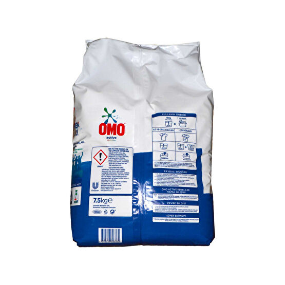 Omo Toz Çamaşır Deterjanı 7,5 kg 50 Yıkama Active Fresh Renkli