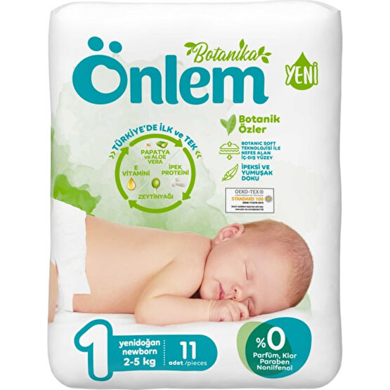 Önlem Botanika Bebek Bezi Deneme Paketi Newborn 11’li (2 - 5 Kg) - 1: 2 - 3 kg Yeni Doğan Bebek Bezi Fiyatı