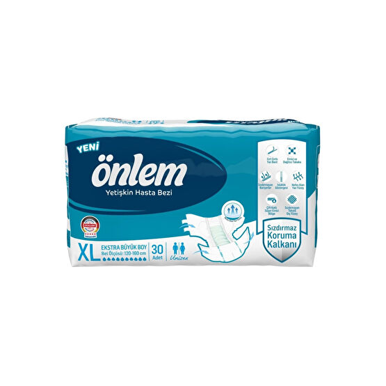 ÖNLEM Hasta Bezi Bel Bantlı Tekstil Yüzey Xl Ekstra Büyük (30 ADET)