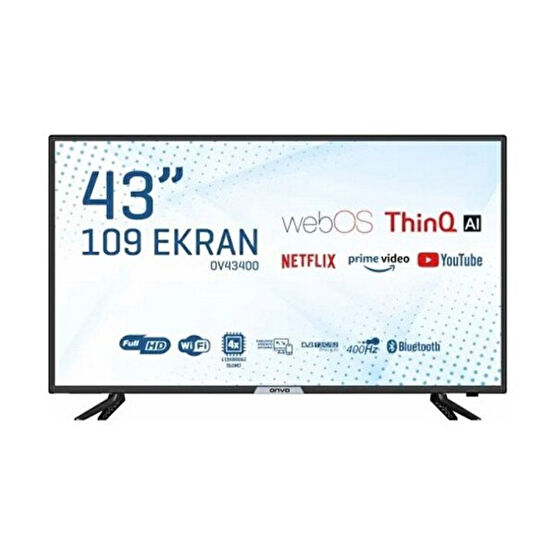 Onvo Ov43400 43" 109 Ekran Uydu Alıcılı Full HD WebOS Smart LED TV Televizyonlar Fiyatı