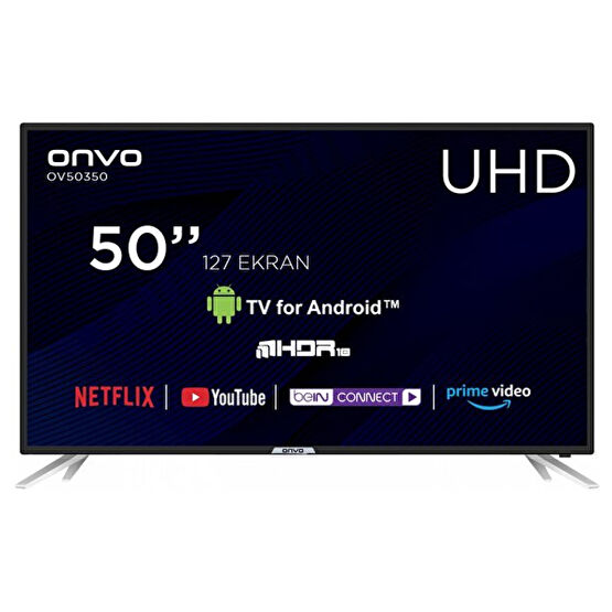 Onvo Ov50350 50" 127 Ekran Uydu Alıcılı Ultra HD Smart LED TV Televizyonlar Fiyatı