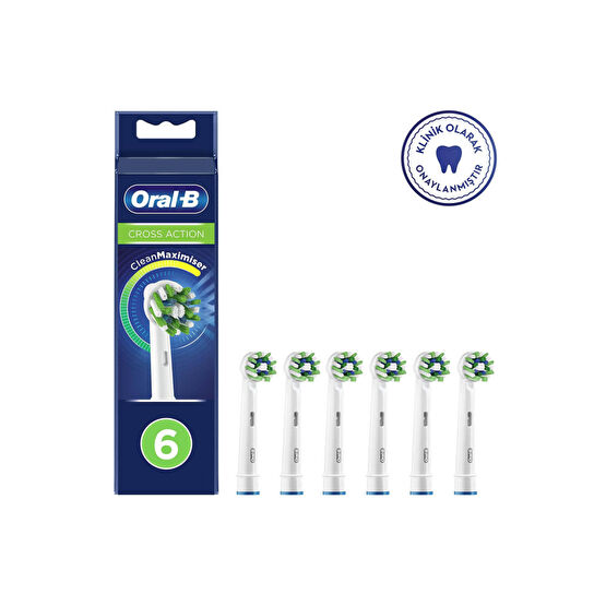 Oral-B Cross Action 6’lı Cleanmaximizer Teknolojili Yedek Fırça Başlığı Şarjlı Diş Fırçası ve Aksesuarları Fiyatı