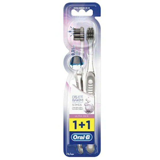 Oral-B Oral B Ultra Thin Sılver Diş Eti Bakımı 1+1 Ekstra Yumuşak Diş Fırçası Diş Fırçaları Fiyatı