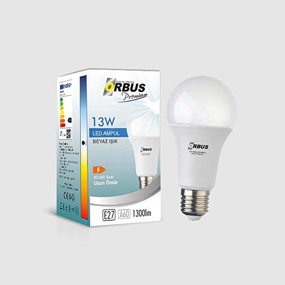 Orbus 13W E27 1300 LM 6500 K Beyaz Işık Tasarruflu Ampul Fiyatı