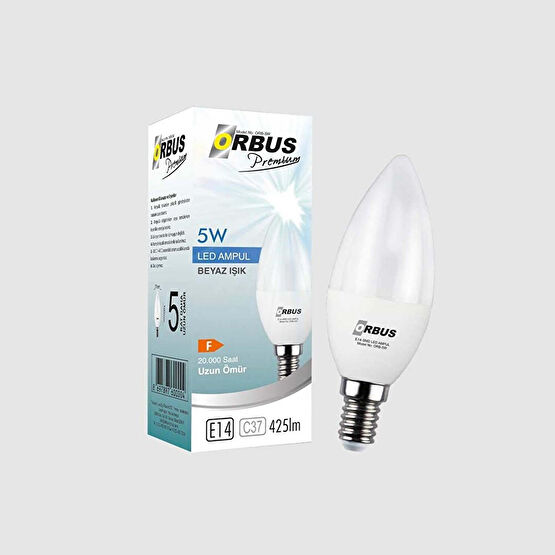 Orbus 5W E14 425 LM 6400 K Beyaz Işık Tasarruflu Ampul Fiyatı