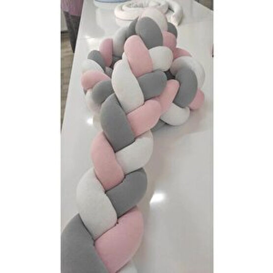 Örgü Korumalık 240 Cm 3'lü Örgü Beşik Koruyucu Pembe Bebek Uyku Seti Fiyatı