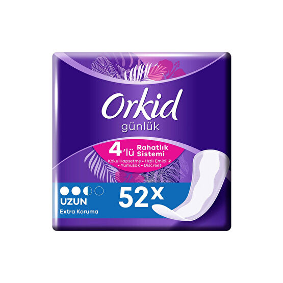 Orkid Extra Koruma Uzun Günlük Ped 52 Adet Hijyenik Pedler ve Tamponlar Fiyatı
