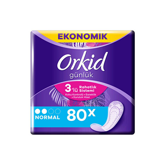 Orkid Günlük Ped Normal Dev Ekonomi Paketi 80 Adet