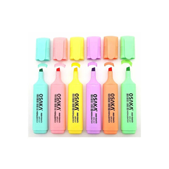 Osaka Pastel Renk Fosforlu Kalem 6lı Set Mopak A5 Defter Hediyeli Fosforlu Kalem Fiyatı