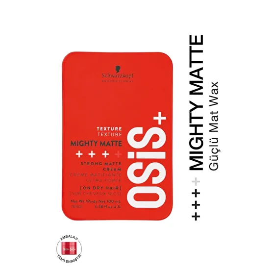 Osis Mighty Matte Guclu Tutucu Mat Wax 85 Ml | Orta Tutus Guclu Doku Mat Bitisli Wax Krem Wax Fiyatı