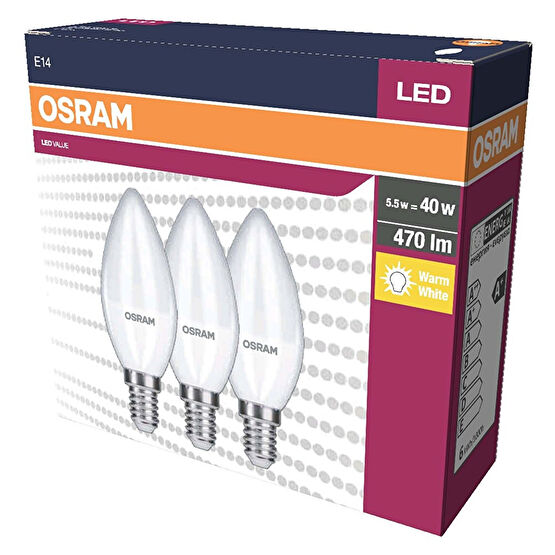 Osram E14 470 Lm Sarı Işık Led Ampül 3'lü Tasarruflu Ampul Fiyatı