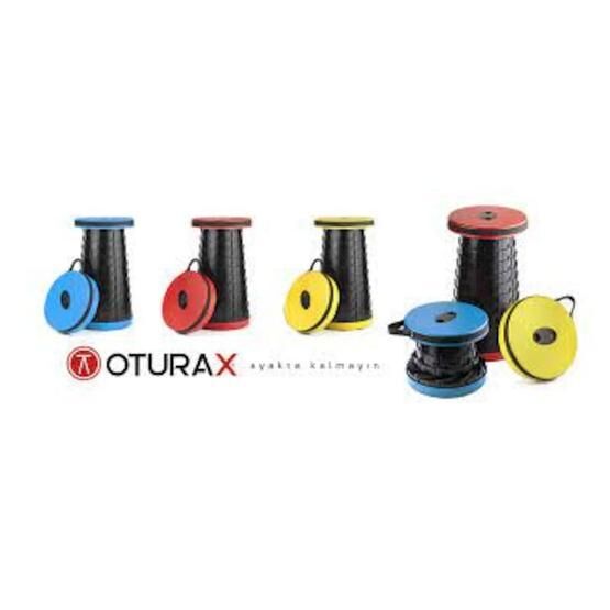 Oturax Mavi Tekli Katlanır Taşınabilir