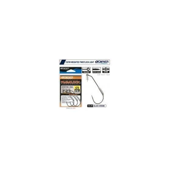 Owner 5167W Weighted Twistlock Light Black Chrome İğne Olta (Jig) İğnesi Fiyatı