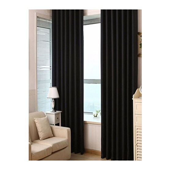 Özdemirhome Siyah Pilesiz Karartma Güneşlik Perde 225 x 270 Beden