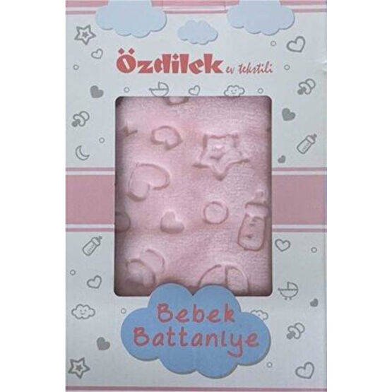 Özdilek Embos Peluş Bebek Battaniyesi 100 X 120 Pembe