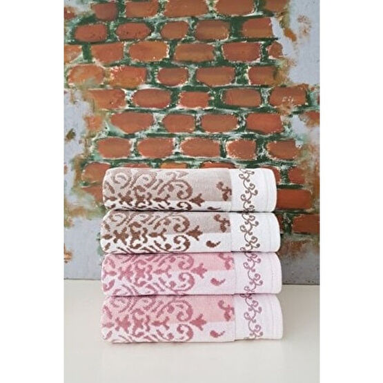 Özdilek Emily Havlu 6'lı Set - Pudra - Kahverengi - 50 x 90 cm El / Yüz Havlusu Fiyatı