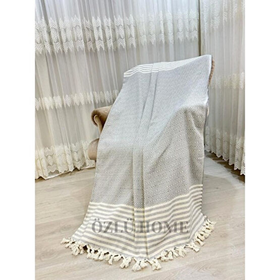 Özlü Home Lüks Sedir Elmas Desen Koltuk Örtüsü 180 x 220 - Gri Koltuk Takımı / Seti Fiyatı