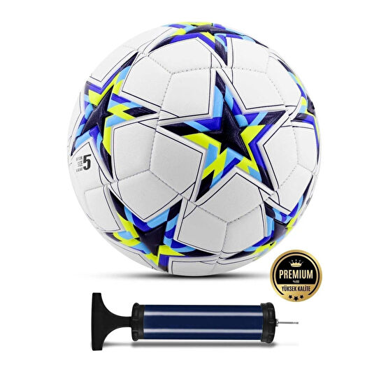 Ozsport Orijinal Futbol Topu Şampiyonlar Ligi Pompalı Sert Zemin Halı Saha Futbol Topu No:5 Beyaz Toplar Fiyatı