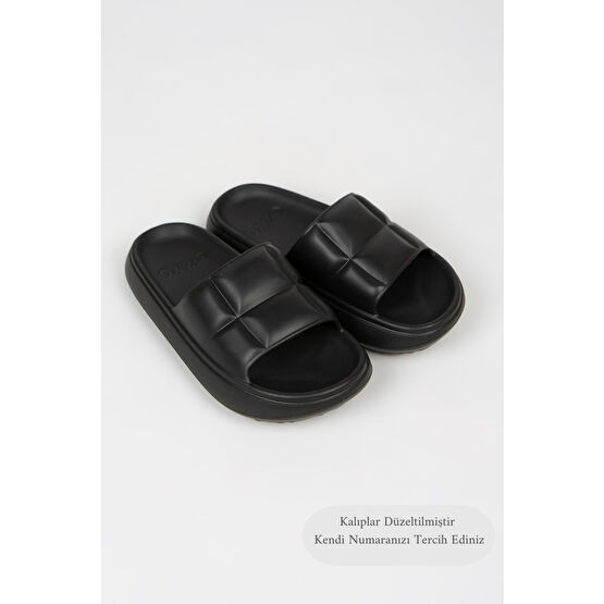 OZYO Lissa Siyah Eva Yazlık Plaj - Günlük Platform Terlik 39 Beden Unisex Sandalet Fiyatı