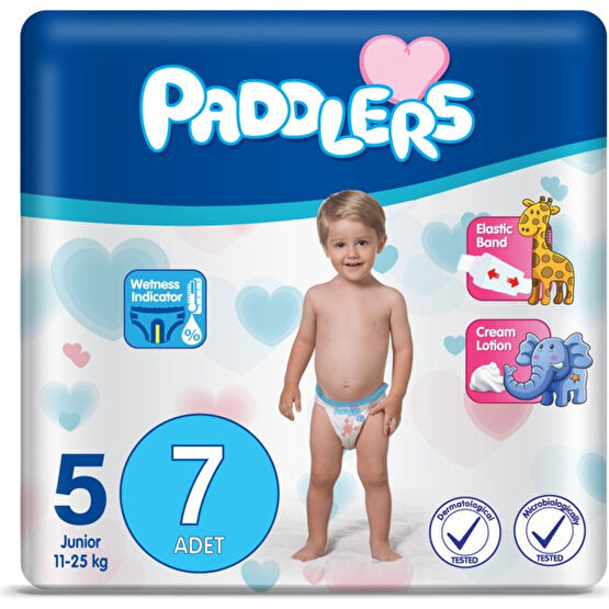 Paddlers Bebek Bezi 5 Numara Junior 7 Adet (11-25 Kg) Deneme Paketi Bebek Bezi Fiyatı