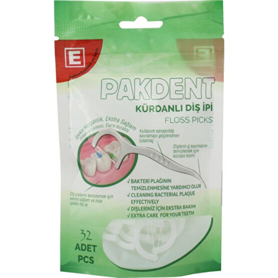 Pakdent Kürdanlı Diş Ipi 32 Adet Diş İpleri Fiyatı