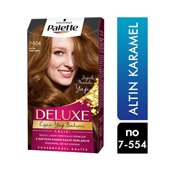 Palette Deluxe Eşsiz Yağ Bakımı Saç Boyası No:7-554 Altın Karamel Diğer Fiyatı
