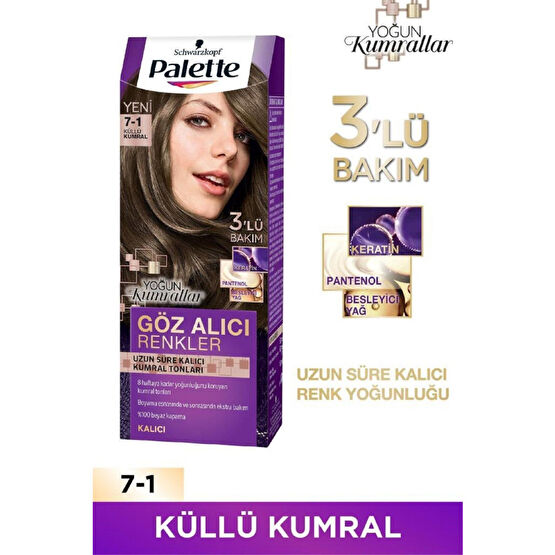 Palette Göz Alıcı Renkler Küllü Kumral 7.1 Saç Boyası Saç Boyası Fiyatı