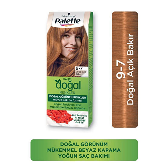Palette Kalıcı Doğal Renkler Saç Boyası 9-7 Doğal Açık Bakır Saç Boyası Fiyatı
