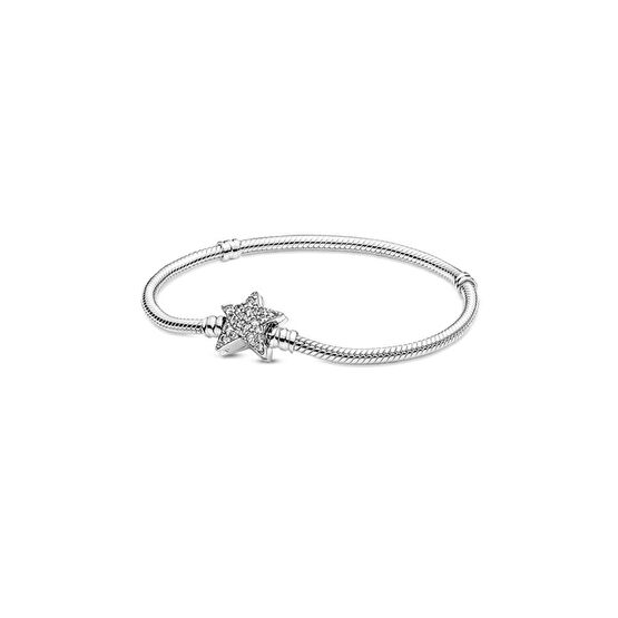 Pandora Moments Asimetrik Yıldız Klipsli Bileklik 17 cm Beden Gümüş Bilezik Fiyatı