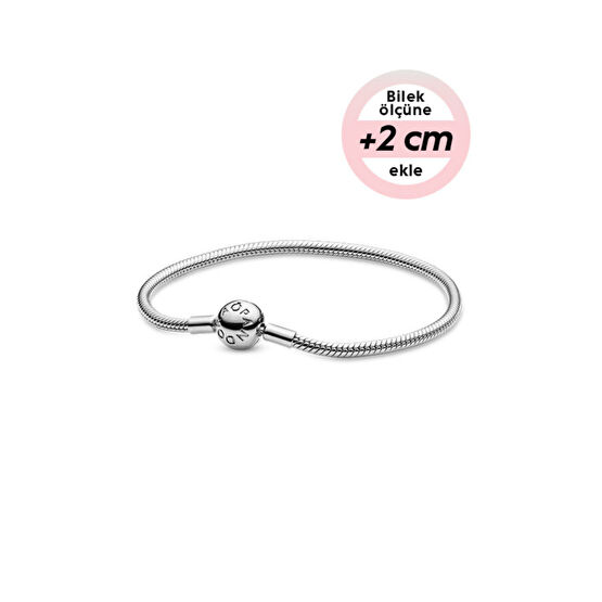 Pandora Moments Düz Klipsli Bileklik 21 cm Beden Gümüş Bilezik Fiyatı
