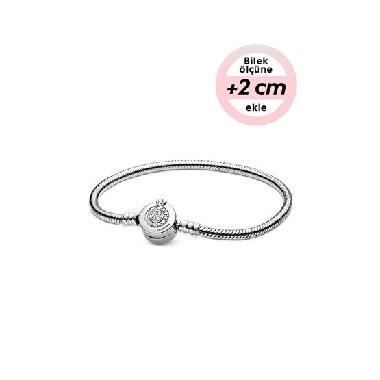 Pandora Moments Işıltılı Taç O Klipsli Bileklik 17 cm Beden Gümüş Bilezik Fiyatı