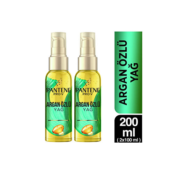 Pantene Doğal Sentez Saç Bakım Serum Argan Yağ Elixir 2x100 ml