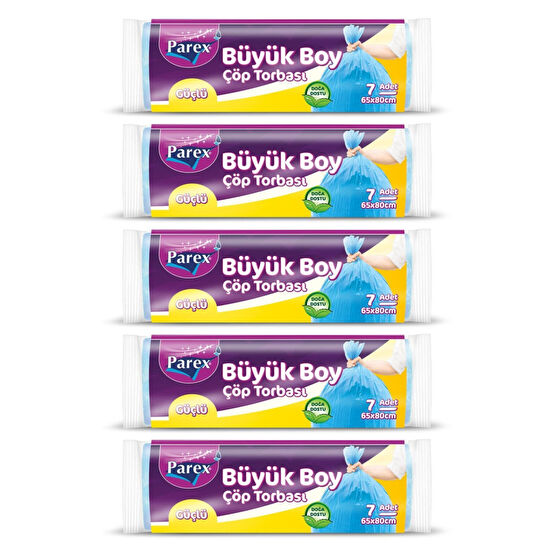 Parex Güçlü Çöp Torbası Büyük Boy 5li Çöp Poşetleri Fiyatı