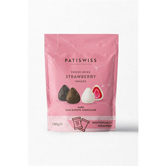 Patiswiss Karışık Çikolatalı Çilek Draje 150 G