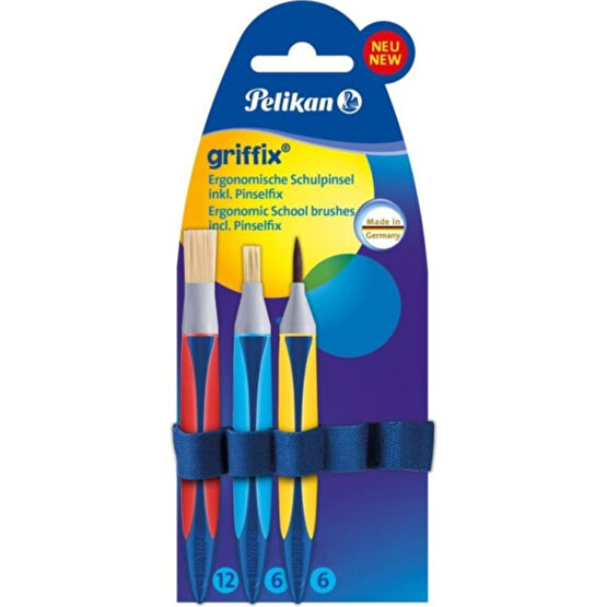 Pelikan 0728 Griffix Sulu Boya Fırçası 3'lü Fırça Fiyatı