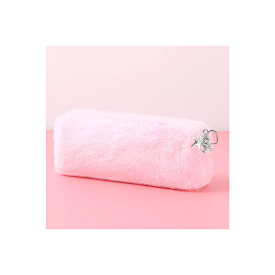 Peluş Butik Süngerli Peluş Makyaj Çantası & Kalem Kutusu - Pudra Pembesi Kalemlik (Kalem Kutusu) Fiyatı