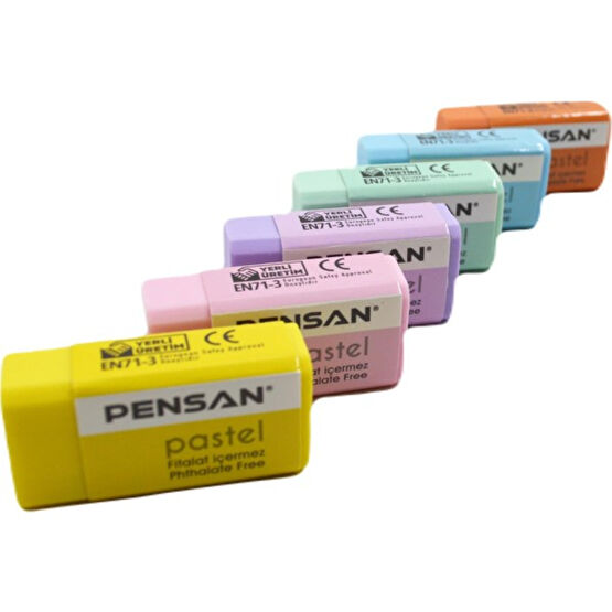 Pensan Orta Boy Silgi Pastel Renkler No:24 (PS24P) 1 Adet Silgi Fiyatı