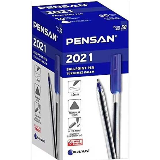 Pensan Tükenmez Kalem Üçgen 50 Li 1.0 Mm Mavi Tükenmez Kalem Fiyatı