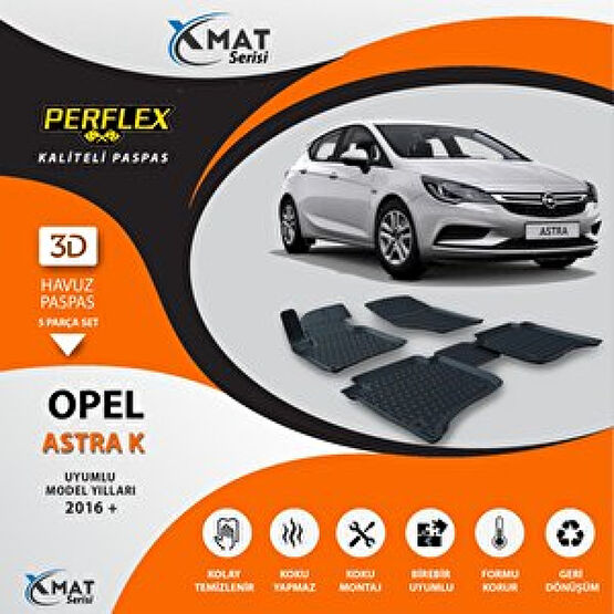 Perflex Paspas 3d Havuzlu X-mat Astra K 2016+ Araca Özel Paspaslar Fiyatı
