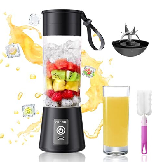 Personal Blender for Shakes and Smoothies - 2025 Upgraded 14 Oz Portable Blender with 6 Blades, Cordless & Type-C USB Rechargeable, BAP Free Juice Cup Freshly Squeezed for Picnic/Sprots Blenderler Fiyatı