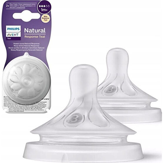 Philips Avent Natural Response 2'li Biberon Emziği, 3 Numara, 1 Ay+ Biberon Emziği Fiyatı