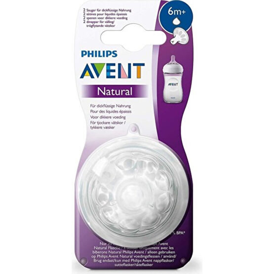 Philips Avent Natural Yoğun Akış Y Kesim +6 Ay 2li Biberon Emziği - Orta Akış Biberon Emziği Fiyatı