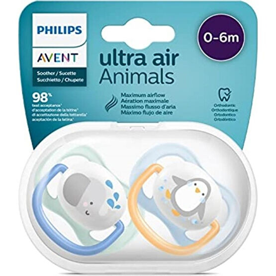 Philips Avent SCF080/05 Ultra Air Emzik 0-6 Ay Erkek - 2351-Damaklı Yavaş Akış Biberon Emziği Fiyatı