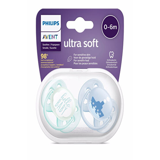 Philips Avent Ultra Soft Emzik 0-6 Ay Erkek