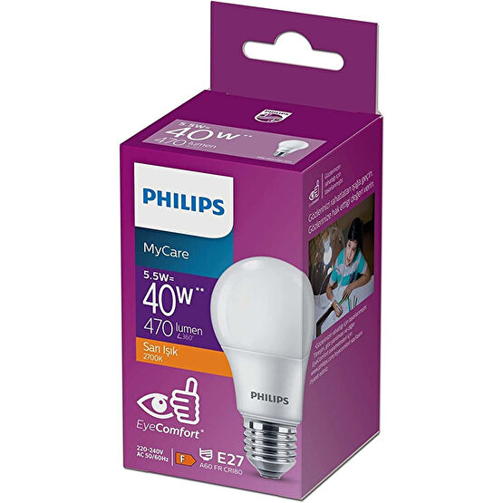 Philips Ledbulb 5.5-40w Sarı Işık E27 2700k