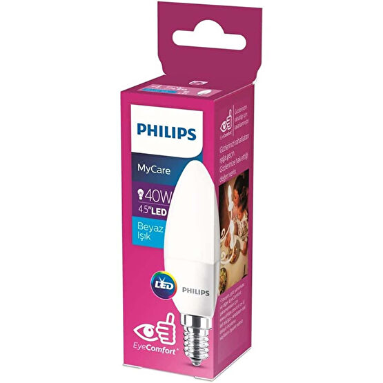 Philips Ledcandle 40w Beyaz Işık E14 Tasarruflu Ampul Fiyatı