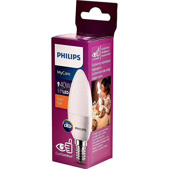 Philips Ledcandle 40w Sarı Işık E14 Tasarruflu Ampul Fiyatı